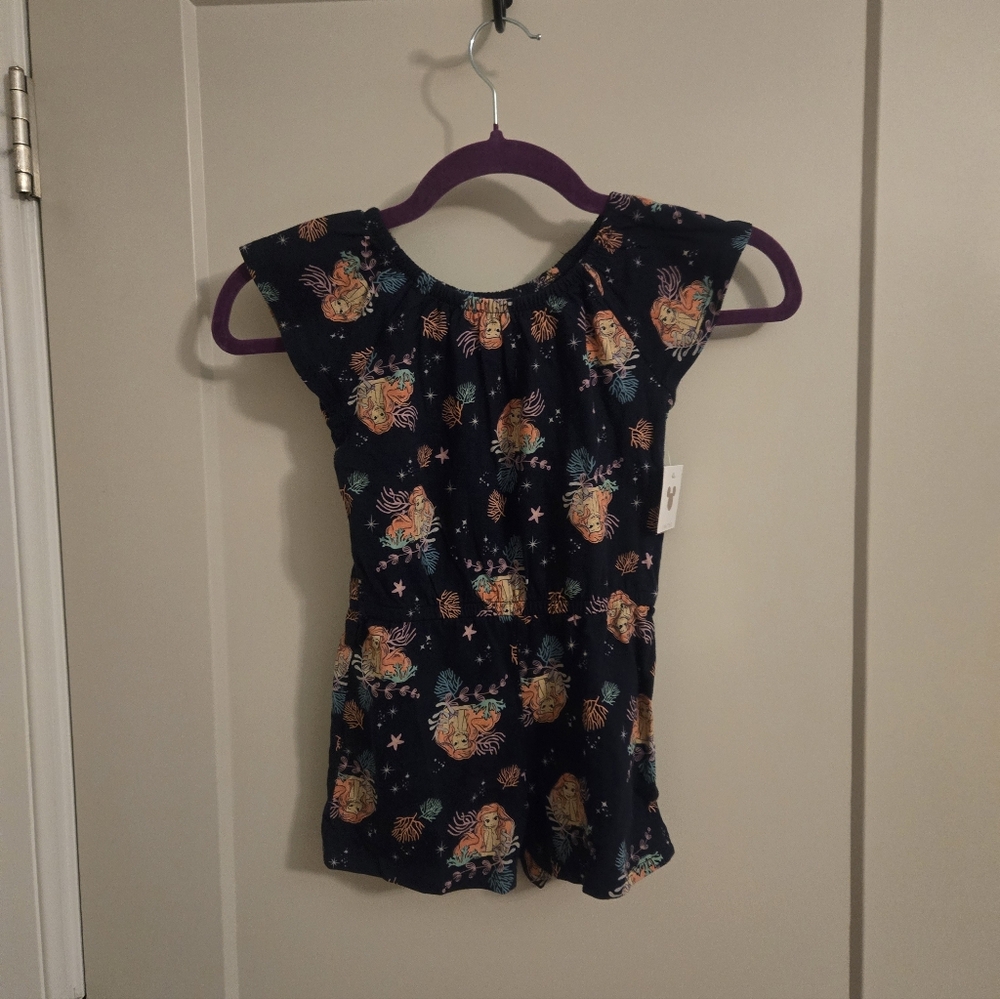 NWT Disney Little Mermaid Flutter Sleeve Romper (Girls 4)